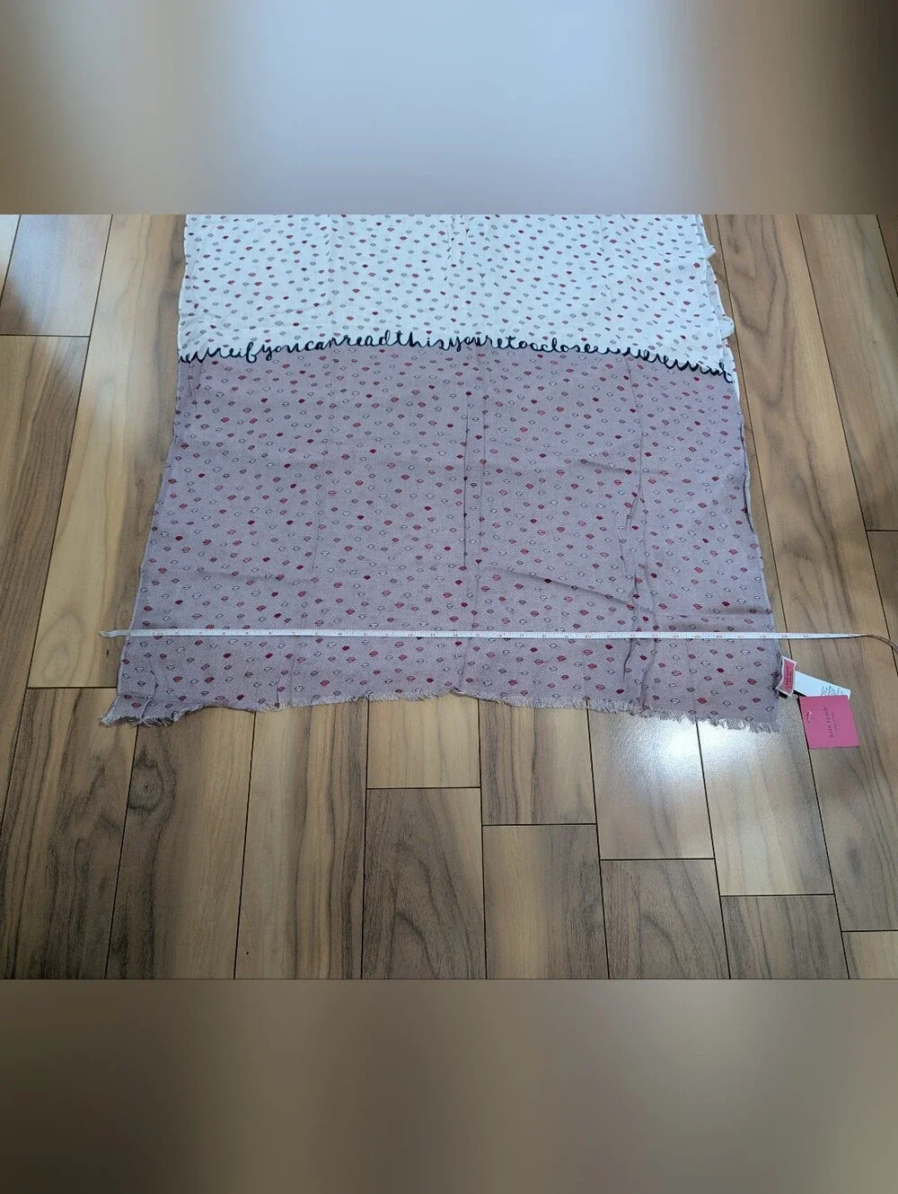 NWT! Kate Spade New York If You Can See This Oblong Scarf In French Cream